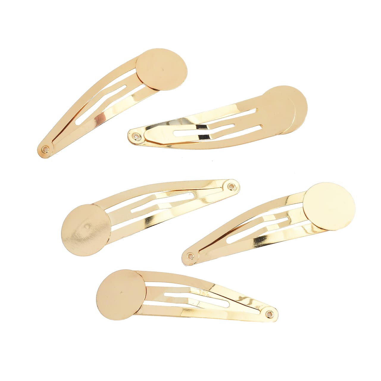 Contour Clips with 18mm Circle Blanks, 10ct. by Bead Landing™